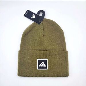 Adidas Ski Cap OSFM Olive Green AEROREADY Wide Cuff Fold Hat  ‎    J